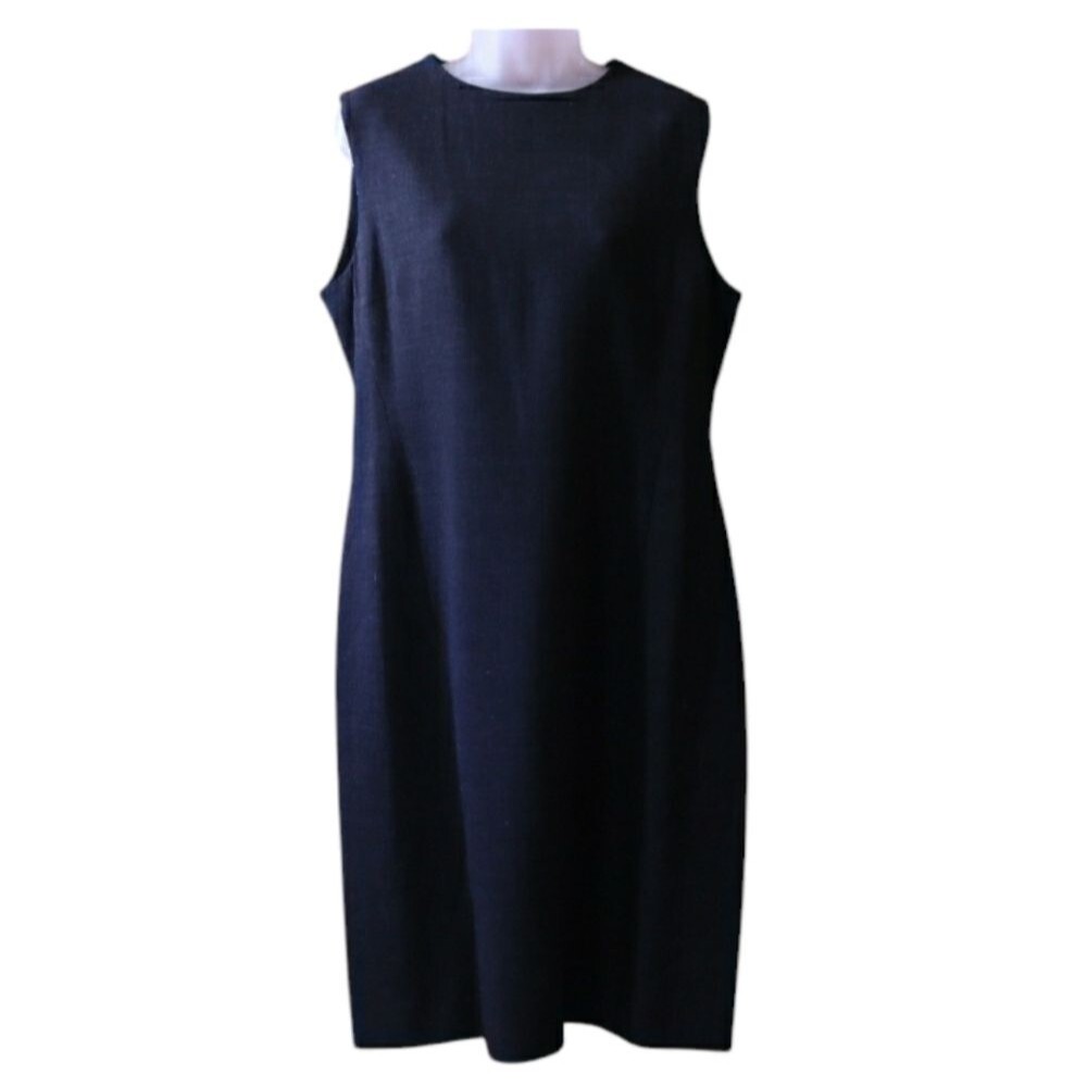 Loro Piana Vintage Wool & Silk Lined Sleeveless Career Pencil Dress Size 50